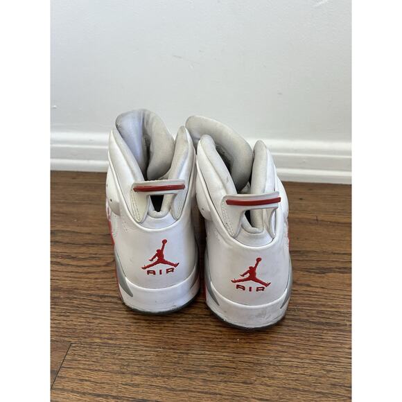 Size 11 - Jordan 6-17-23 White Fire Red No shoelaces And Box main image 4